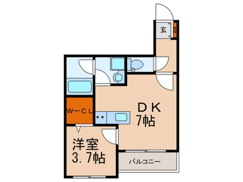 間取図 Cherim試験場前Ⅱ