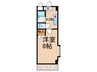 ＫＭマンション八幡駅前Ⅱ 1Kの間取り