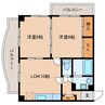 ニシキグレイス浅野 2LDKの間取り