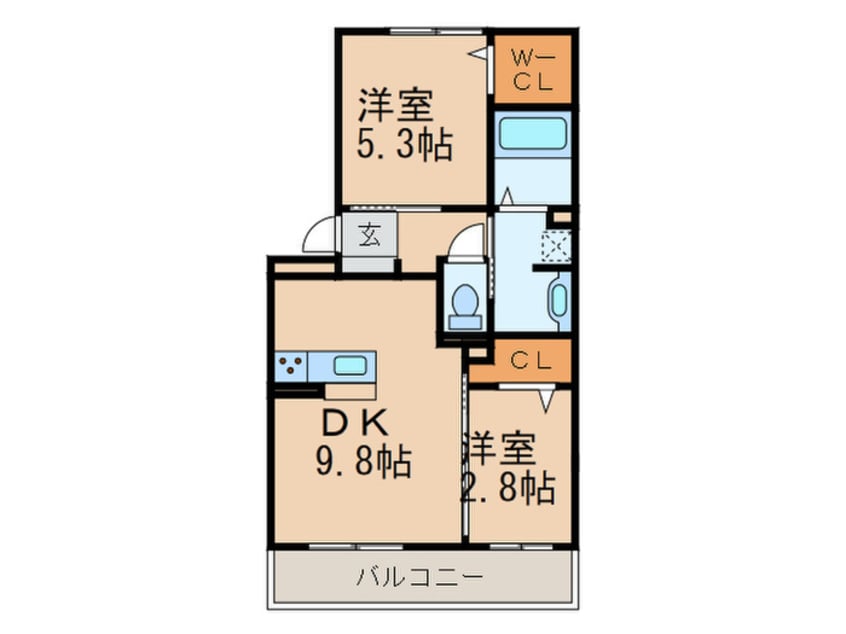 間取図 パレスプリメーロ