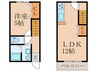 コモドハイム壱番館 1LDKの間取り
