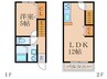コモドハイム壱番館 1LDKの間取り