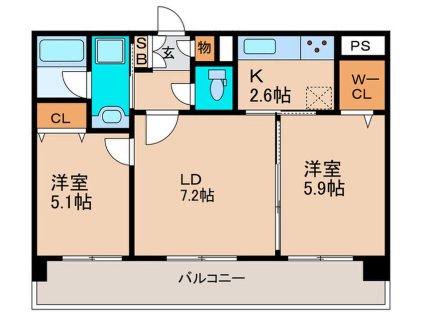 間取図 Quintet　Minami　Fukuoka