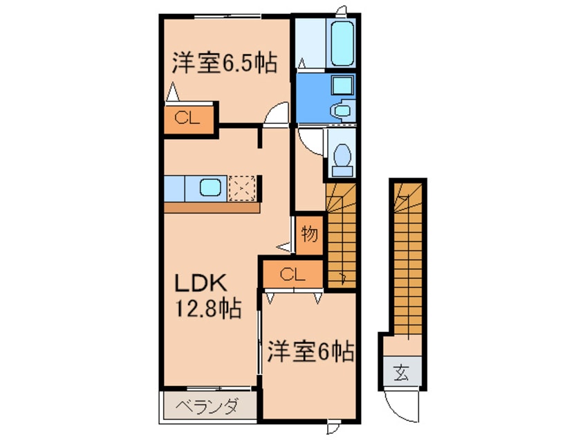 間取図 フォルテ二島　Ｂ棟