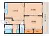 ブルーロード日の出 2LDKの間取り