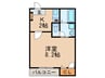 リブレア御井町 1Kの間取り