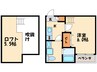 ラグタイム箱崎 1Kの間取り