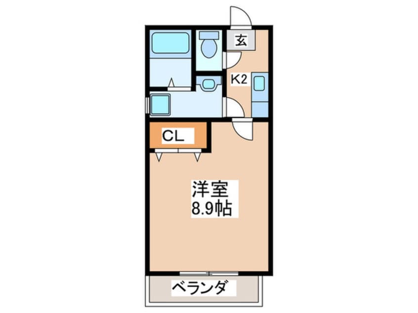 間取図 クレフラスト二日市北Ｂ