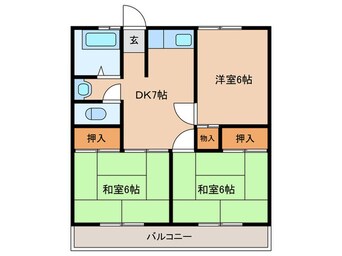 間取図 コーポ蓑原