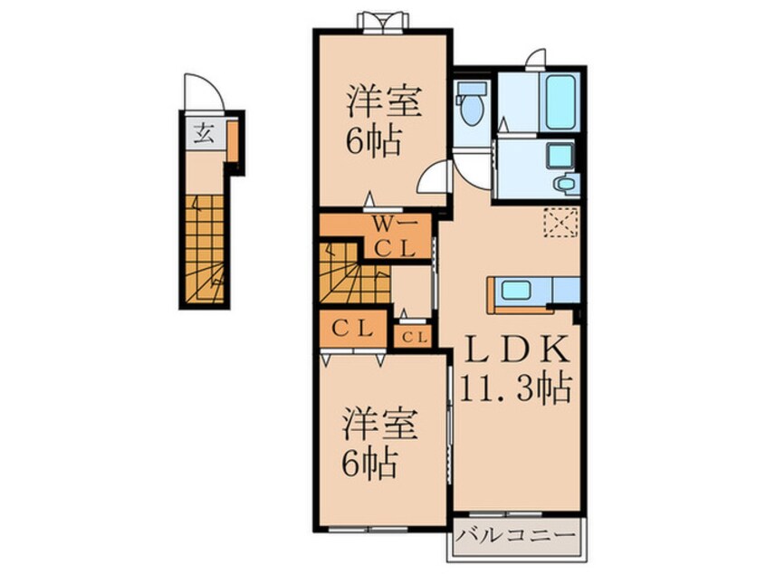 間取図 フランメゾンA