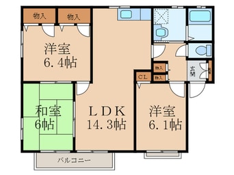 間取図 プラティーク ヴィラ Ａ棟