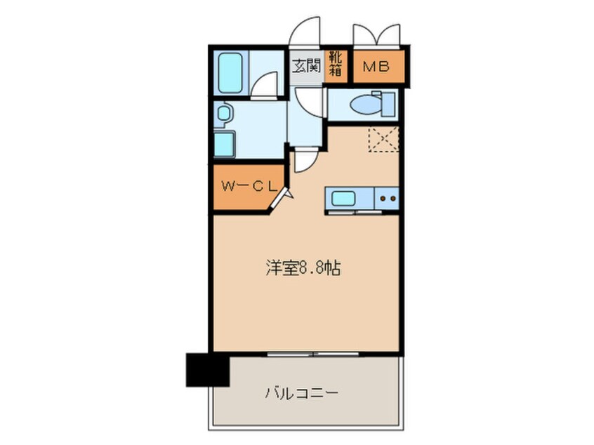 間取図 ｴﾝｸﾚｽﾄ天神AVANT(206)