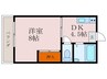 パナハイツ若園 1DKの間取り