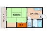 パナハイツ若園 1DKの間取り