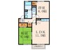 セジュール福西 2LDKの間取り