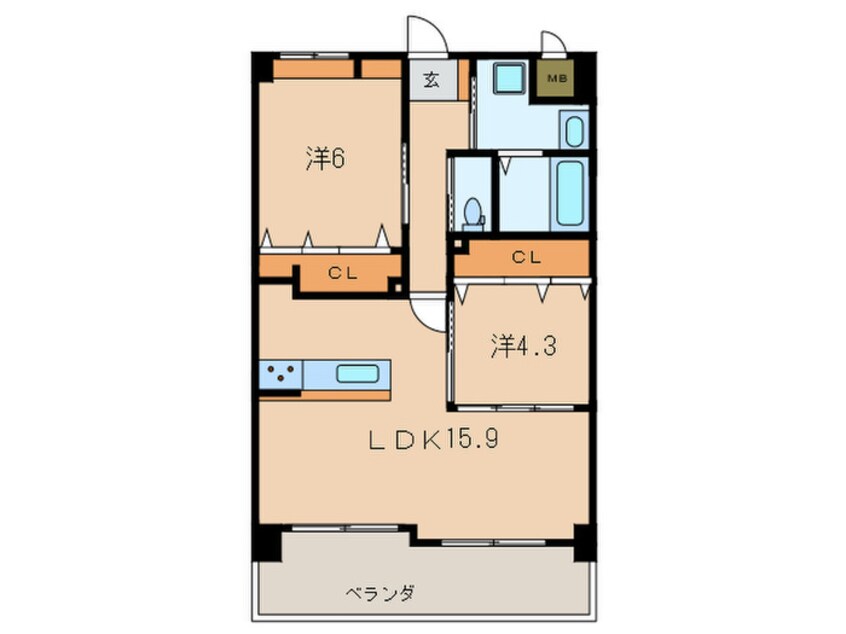 間取図 ベルステージ須賀町