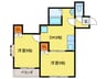 メジテラ－ネ薬院 2DKの間取り