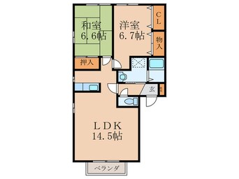 間取図 プリムヴェールバルクＡ