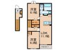 仮)マイライフ直方Ⅴ 2LDKの間取り