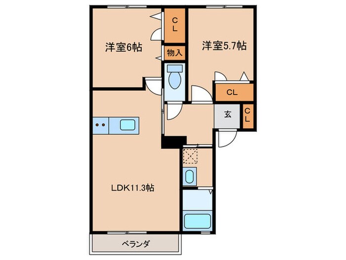 間取り図 クラヴィエ松崎