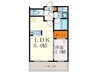 ｸﾞﾗﾝﾌｫｰﾚﾌﾟﾗｲﾑ六本松Ⅱ(802) 1LDKの間取り