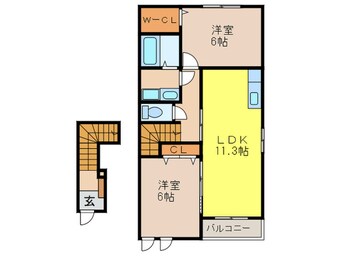 間取図 グレイシャス高尾B