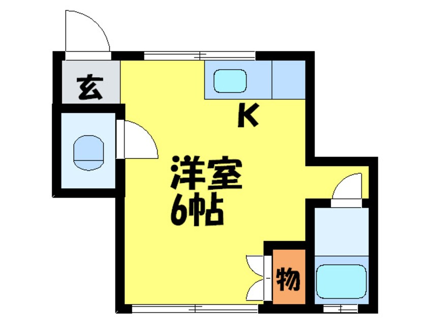 間取図 コーポ中垣Ｂ棟