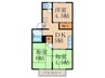プレジール日下 3DKの間取り