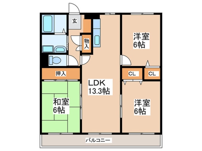 間取り図 シャトレ参番館