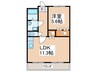 メゾンドコンフォースⅠ 1LDKの間取り