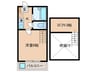 ハ－ベスト別府 1Kの間取り