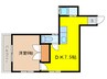 六本松上田ビル 1DKの間取り