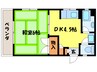 シャトレホワイト 1DKの間取り