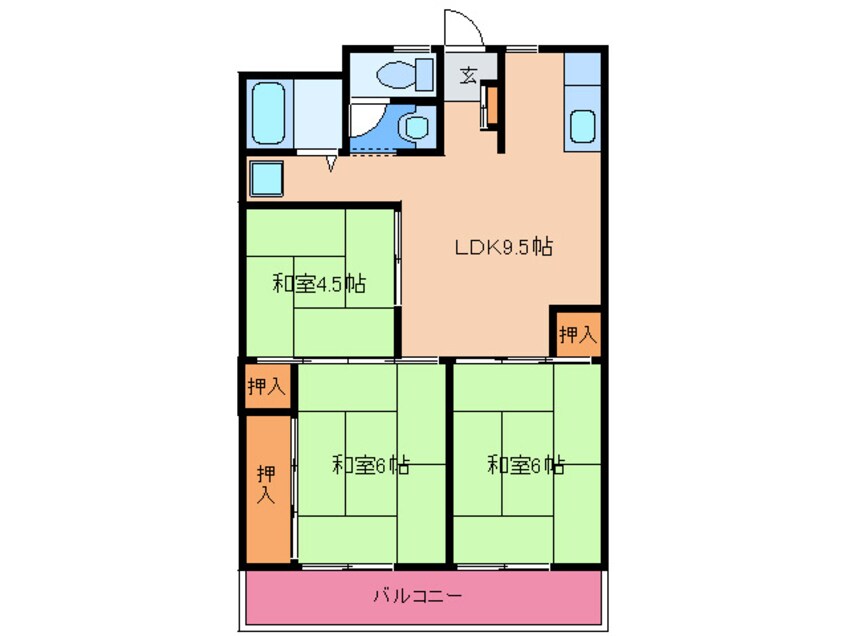 間取図 サンハイツ高辻