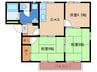 フレグランス香椎参道 3DKの間取り