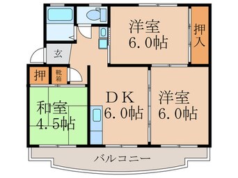 間取図 法月ハイツ