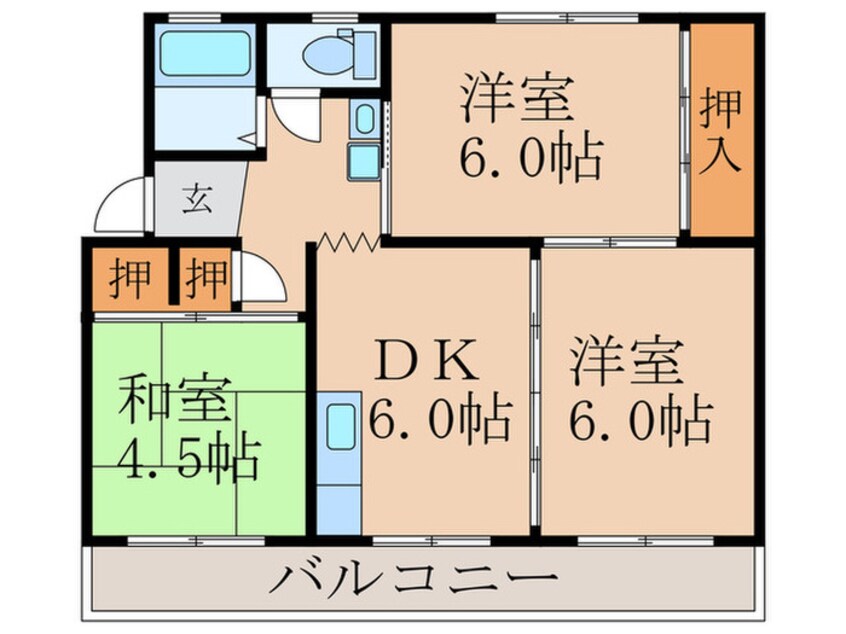 間取図 法月ハイツ