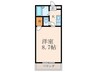 クロ－バ－藤原 1Kの間取り