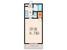 クロ－バ－藤原 1Kの間取り