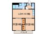 シャルダン学園台 2LDKの間取り