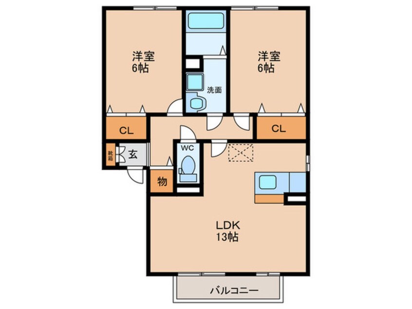 間取図 パストラーレ　 Ｂ棟