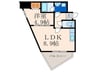 オールセインツ 1LDKの間取り