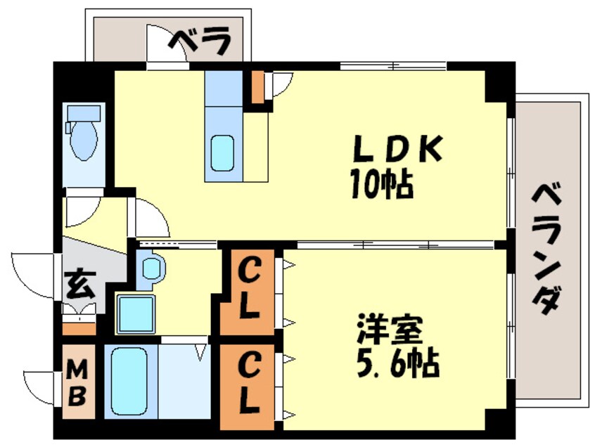 間取図 ラヴェリテ筑紫通り