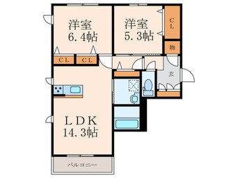 間取図 ＮＡＤＹＡ上富野