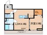 Sakura 1LDKの間取り