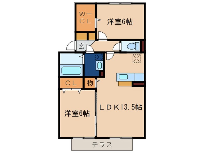 間取り図 ボヌ－ルコ－トＡ棟