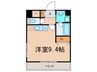 コスミオン 1Rの間取り