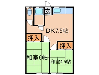 間取図 コーポ周防