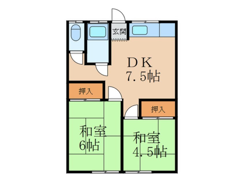 間取図 コーポ周防