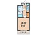 エステートモア諸岡 1Kの間取り